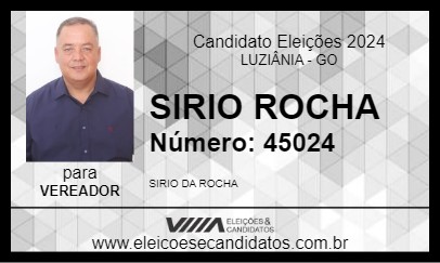 Candidato SIRIO ROCHA 2024 - LUZIÂNIA - Eleições