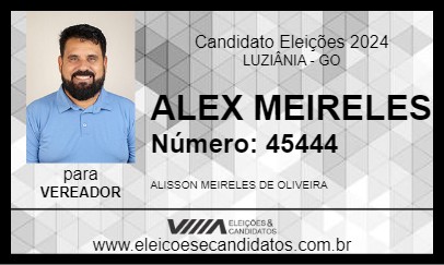 Candidato ALEX MEIRELES 2024 - LUZIÂNIA - Eleições