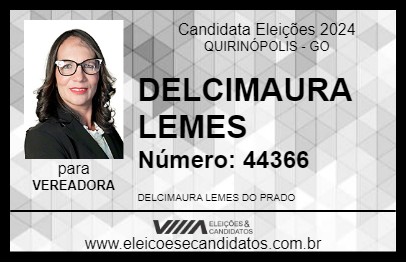 Candidato DELCIMAURA LEMES 2024 - QUIRINÓPOLIS - Eleições