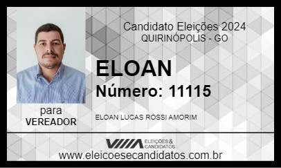 Candidato ELOAN 2024 - QUIRINÓPOLIS - Eleições