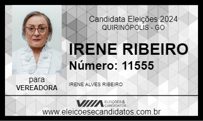 Candidato IRENE RIBEIRO 2024 - QUIRINÓPOLIS - Eleições