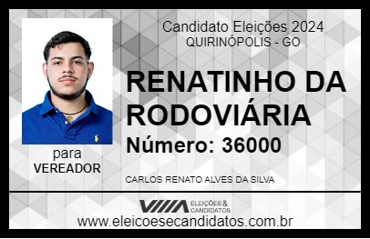 Candidato RENATINHO DA RODOVIÁRIA 2024 - QUIRINÓPOLIS - Eleições