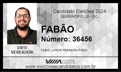 Candidato FABÃO 2024 - QUIRINÓPOLIS - Eleições