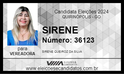 Candidato SIRENE 2024 - QUIRINÓPOLIS - Eleições