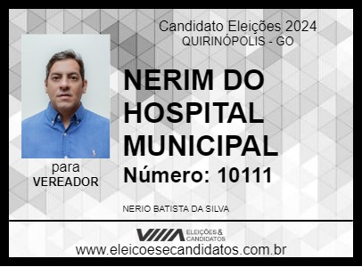 Candidato NERIM DA SAÚDE 2024 - QUIRINÓPOLIS - Eleições