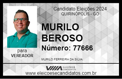 Candidato MURILO BEROSO 2024 - QUIRINÓPOLIS - Eleições