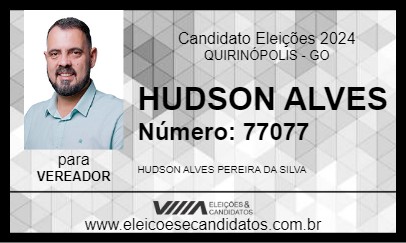 Candidato HUDSON ALVES 2024 - QUIRINÓPOLIS - Eleições