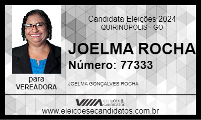 Candidato JOELMA ROCHA 2024 - QUIRINÓPOLIS - Eleições