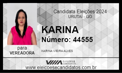 Candidato KARINA 2024 - URUTAÍ - Eleições