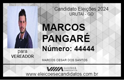 Candidato MARCOS PANGARÉ 2024 - URUTAÍ - Eleições