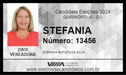 Candidato STEFANIA  2024 - QUIRINÓPOLIS - Eleições