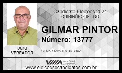 Candidato GILMAR PINTOR 2024 - QUIRINÓPOLIS - Eleições