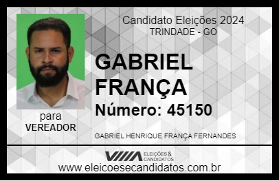 Candidato GABRIEL FRANÇA 2024 - TRINDADE - Eleições