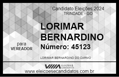 Candidato LORIMAR BERNARDINO 2024 - TRINDADE - Eleições