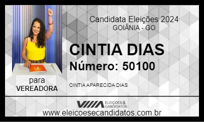 Candidato CINTIA DIAS 2024 - GOIÂNIA - Eleições