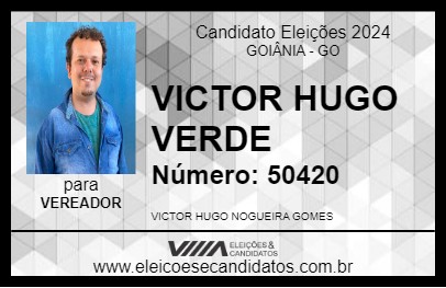 Candidato VICTOR HUGO VERDE 2024 - GOIÂNIA - Eleições