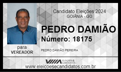 Candidato PEDRO DAMIÃO 2024 - GOIÂNIA - Eleições