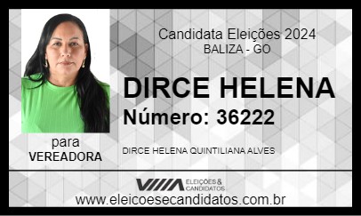 Candidato DIRCE HELENA 2024 - BALIZA - Eleições