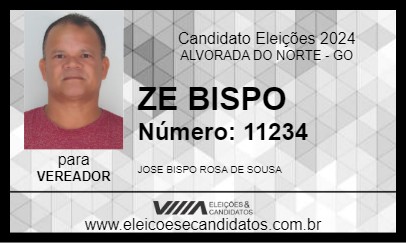 Candidato ZE BISPO 2024 - ALVORADA DO NORTE - Eleições