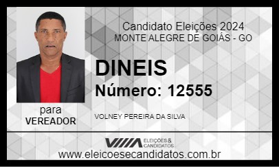 Candidato DINEIS 2024 - MONTE ALEGRE DE GOIÁS - Eleições