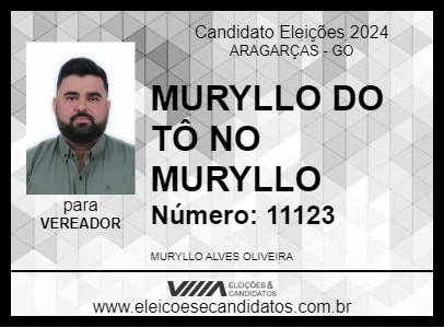 Candidato MURYLLO DO TÔ NO MURYLLO 2024 - ARAGARÇAS - Eleições