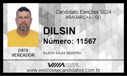 Candidato DILSIN 2024 - ARAGARÇAS - Eleições