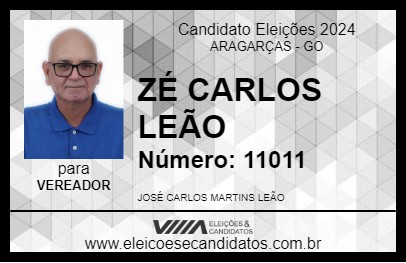 Candidato ZÉ CARLOS LEÃO 2024 - ARAGARÇAS - Eleições