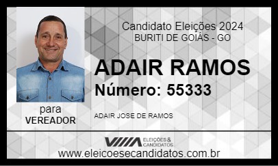 Candidato ADAIR RAMOS 2024 - BURITI DE GOIÁS - Eleições