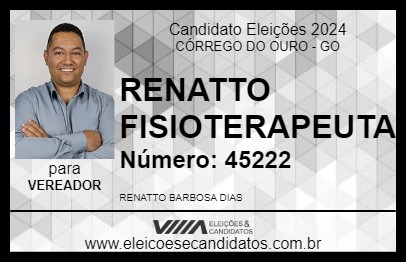 Candidato RENATTO FISIOTERAPEUTA 2024 - CÓRREGO DO OURO - Eleições