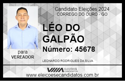 Candidato LÉO DO GALPÃO 2024 - CÓRREGO DO OURO - Eleições