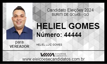 Candidato HELIEL GOMES 2024 - BURITI DE GOIÁS - Eleições