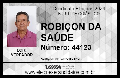 Candidato ROBIÇON DA SAÚDE 2024 - BURITI DE GOIÁS - Eleições