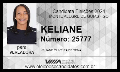 Candidato KELIANE 2024 - MONTE ALEGRE DE GOIÁS - Eleições