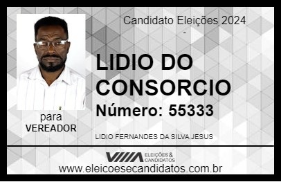 Candidato LIDIO DO CONSORCIO 2024 - MONTE ALEGRE DE GOIÁS - Eleições