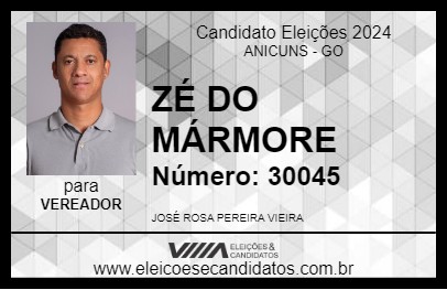 Candidato ZÉ DO MÁRMORE 2024 - ANICUNS - Eleições