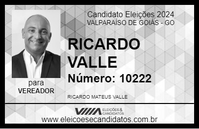 Candidato RICARDO VALLE 2024 - VALPARAÍSO DE GOIÁS - Eleições