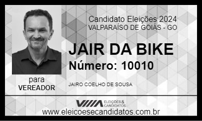 Candidato JAIR DA BIKE 2024 - VALPARAÍSO DE GOIÁS - Eleições