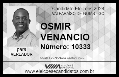 Candidato OSMIR VENANCIO 2024 - VALPARAÍSO DE GOIÁS - Eleições