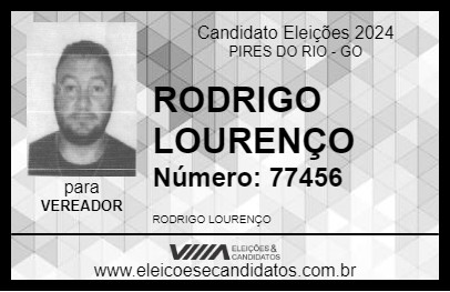 Candidato RODRIGO LOURENÇO 2024 - PIRES DO RIO - Eleições