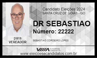 Candidato DR SEBASTIAO 2024 - SANTA CRUZ DE GOIÁS - Eleições