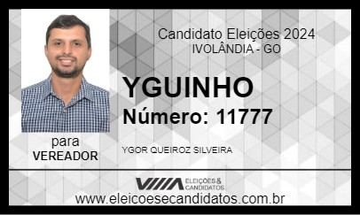 Candidato YGUINHO 2024 - IVOLÂNDIA - Eleições