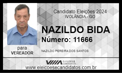 Candidato NAZILDO BIDA 2024 - IVOLÂNDIA - Eleições