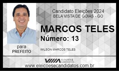 Candidato MARCOS TELES 2024 - BELA VISTA DE GOIÁS - Eleições