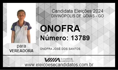 Candidato ONOFRA 2024 - DIVINÓPOLIS DE GOIÁS - Eleições