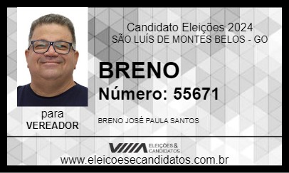 Candidato BRENO 2024 - SÃO LUÍS DE MONTES BELOS - Eleições