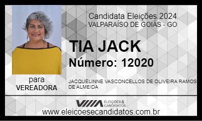 Candidato TIA JACK 2024 - VALPARAÍSO DE GOIÁS - Eleições