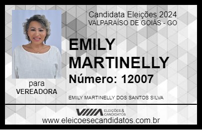 Candidato EMILY MARTINELLY 2024 - VALPARAÍSO DE GOIÁS - Eleições