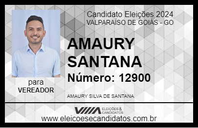 Candidato AMAURY SANTANA 2024 - VALPARAÍSO DE GOIÁS - Eleições