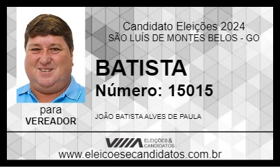 Candidato BATISTA 2024 - SÃO LUÍS DE MONTES BELOS - Eleições