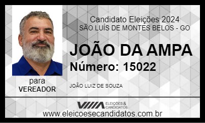 Candidato JOÃO DA AMPA 2024 - SÃO LUÍS DE MONTES BELOS - Eleições